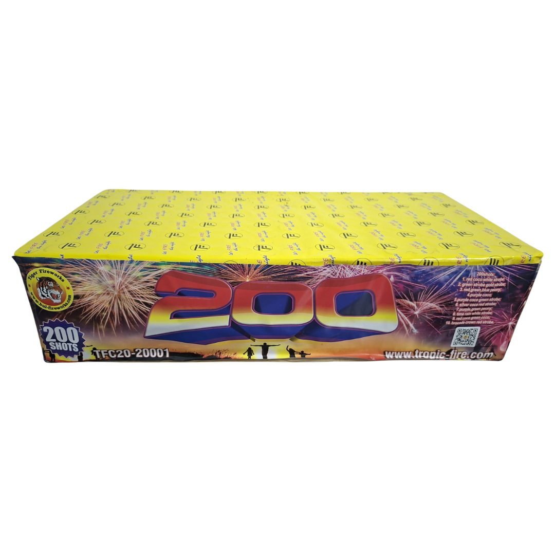 Baterie de artificii 200 Shots, 200 focuri, calibru 20