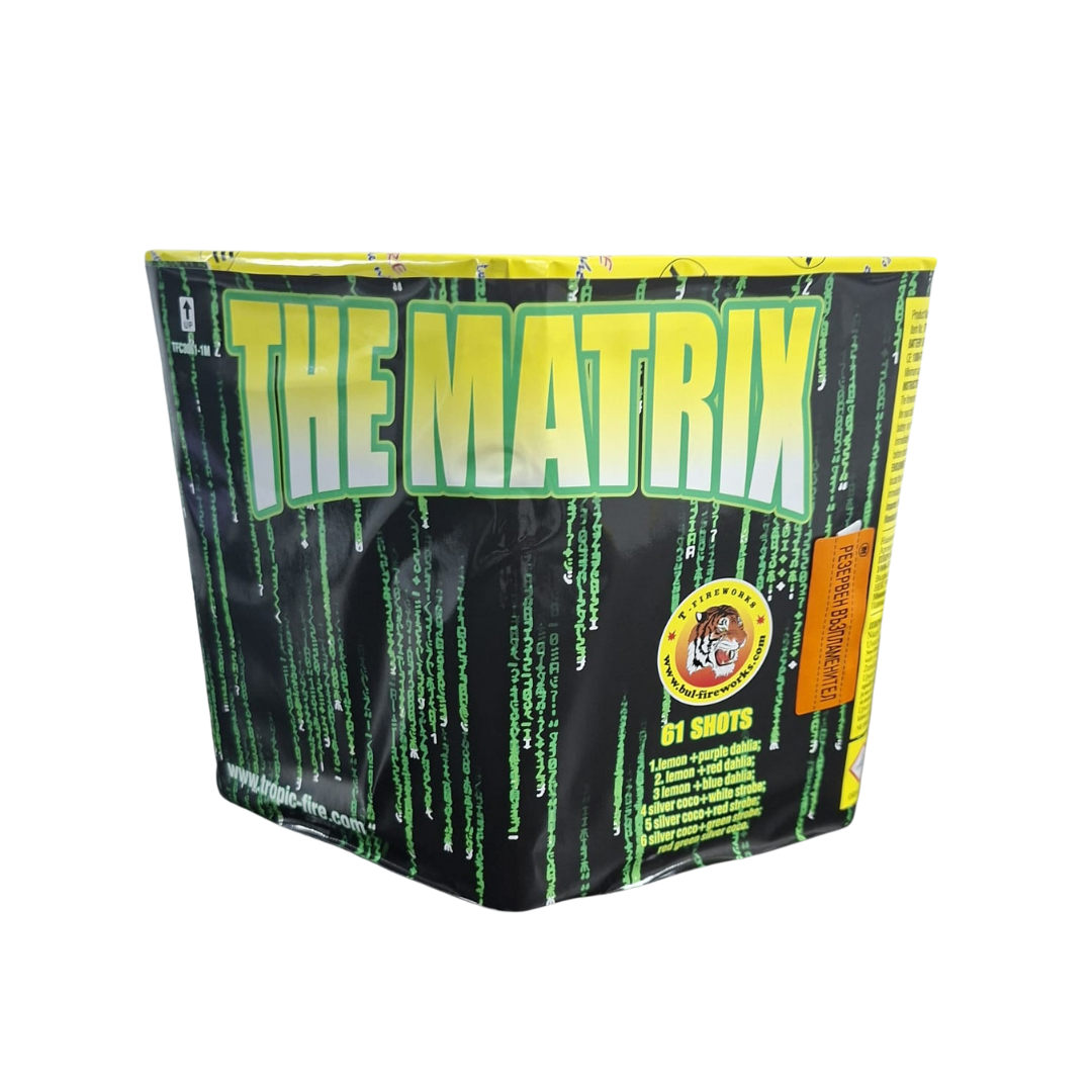 Baterie de artificii The Matrix, 61 focuri, calibru 30