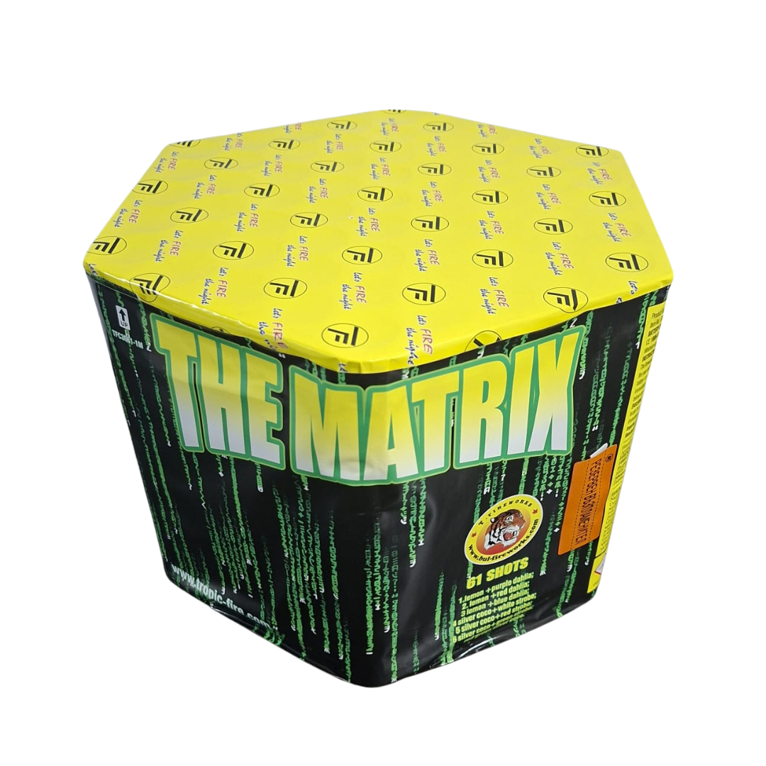 Baterie de artificii The Matrix, 61 focuri, calibru 30